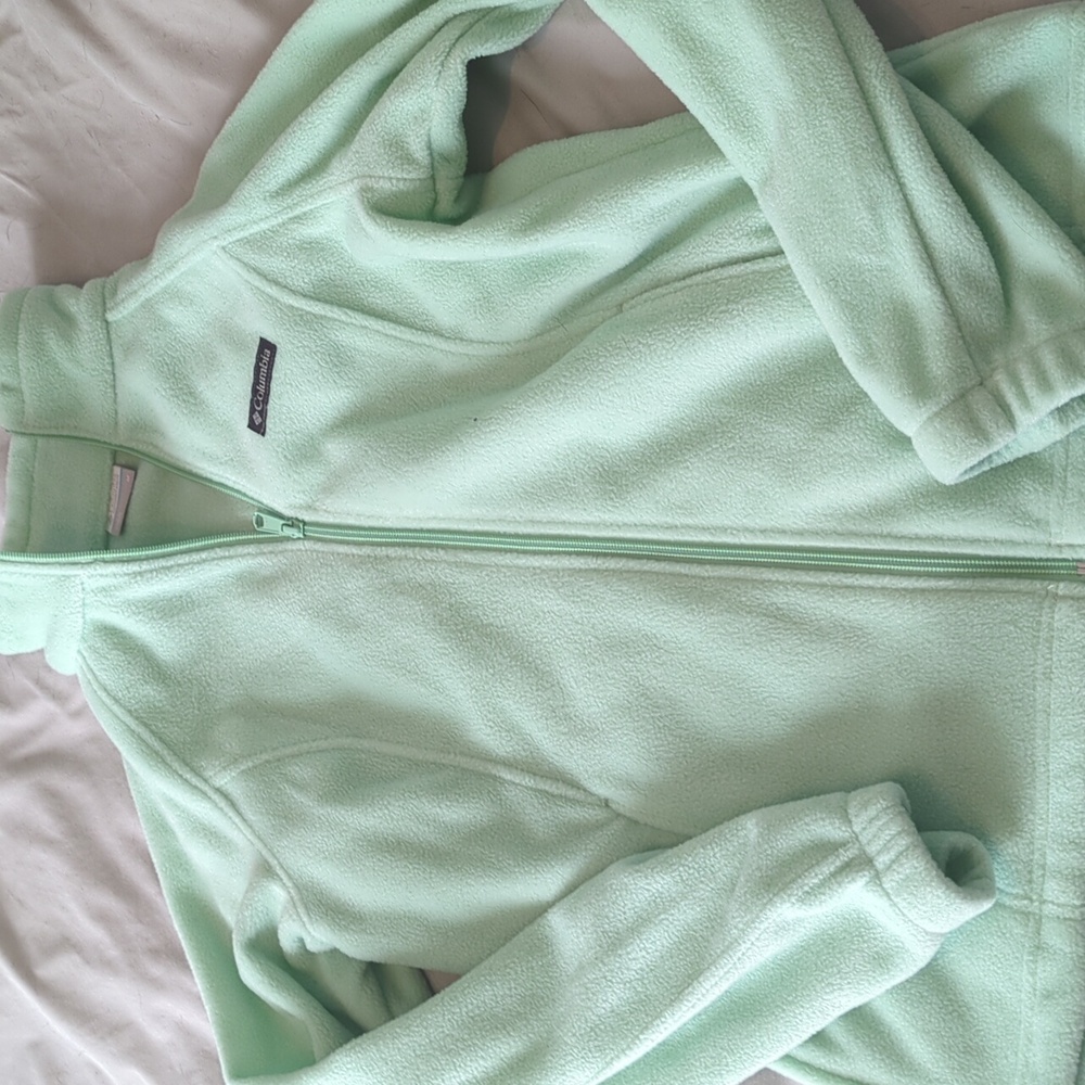 Columbia Light Green Fleece Jacket